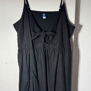 4X Old Navy Black Spaghetti Strap Dress with Bow Detail Plus Size Summer Dress